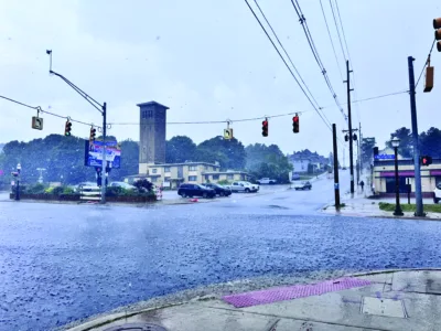 Heavy rain pelts city, area